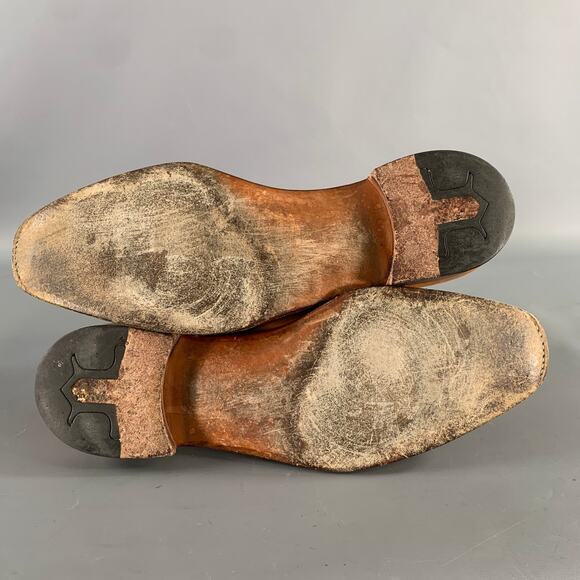 JOHN LOBB Size 9.5 Tan Leather Tassels Loafers
